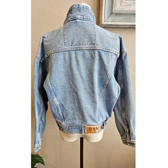 Vintage Esprit Jeans Women's Stonewashed True 90s Denim Jean Jacket Medium - Picture 6 of 11